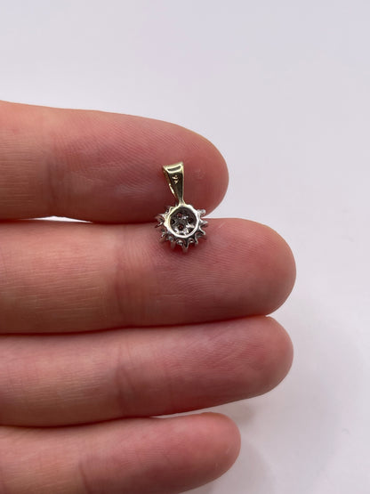 9ct gold diamond pendant