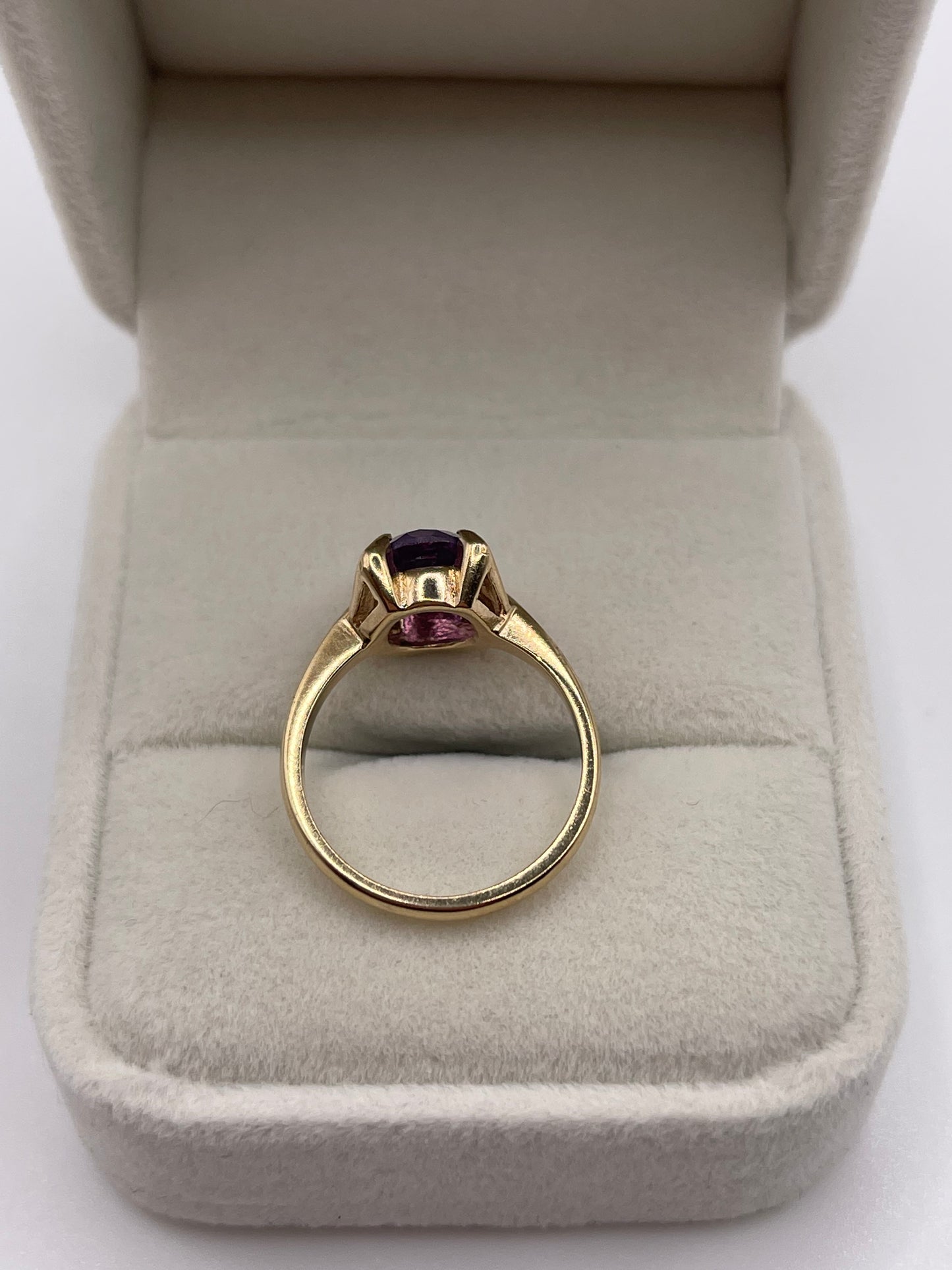 9ct gold amethyst ring
