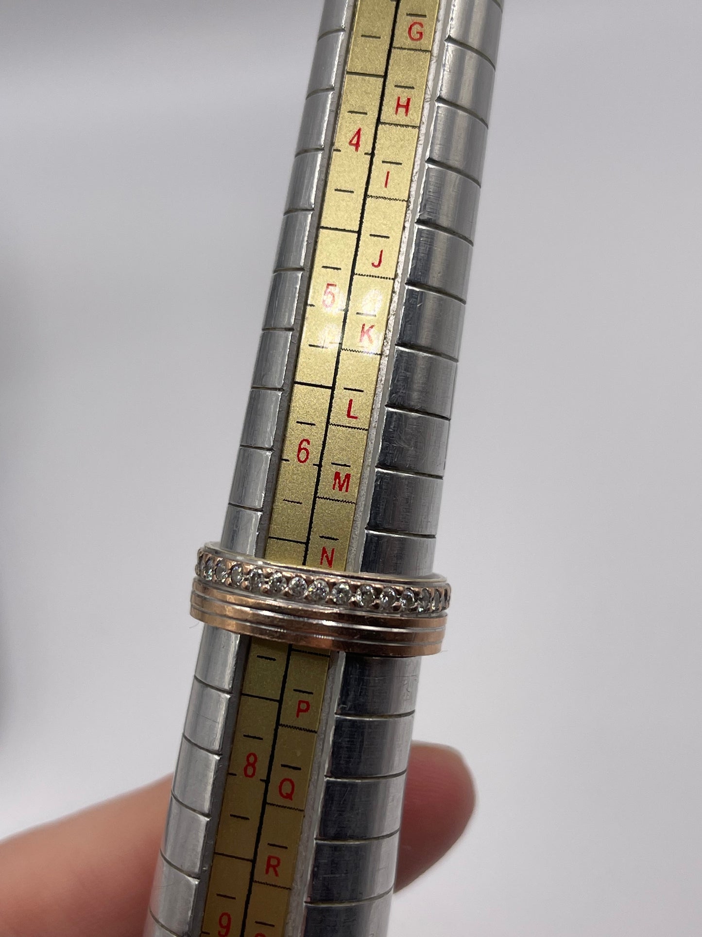 14ct two tone diamond eternity ring