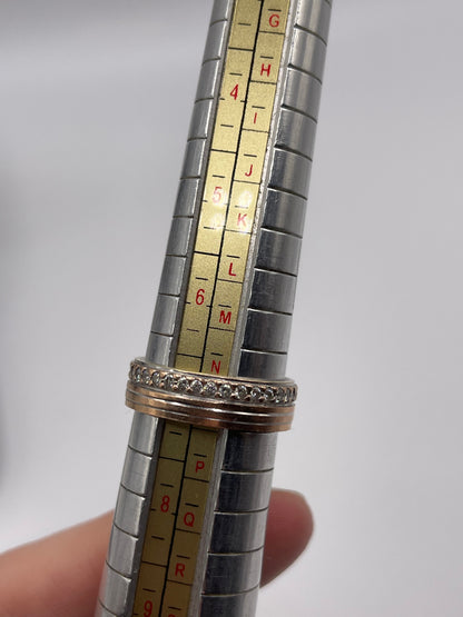 14ct two tone diamond eternity ring