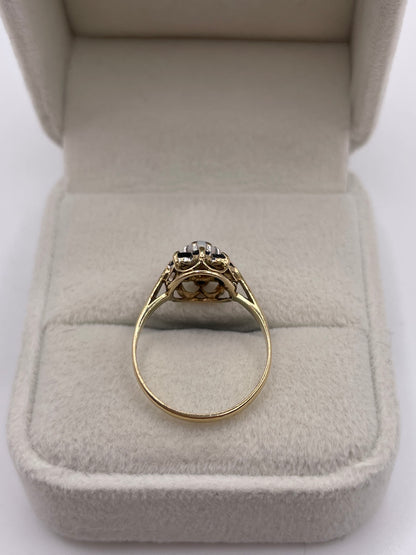 9ct gold opal and sapphire ring