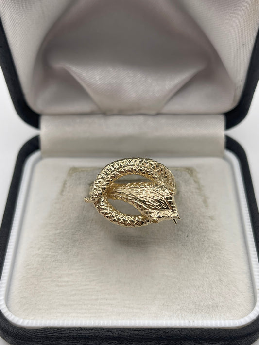 9ct gold snake ring