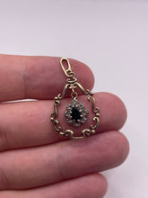 Load image into Gallery viewer, 9ct gold sapphire and diamond pendant
