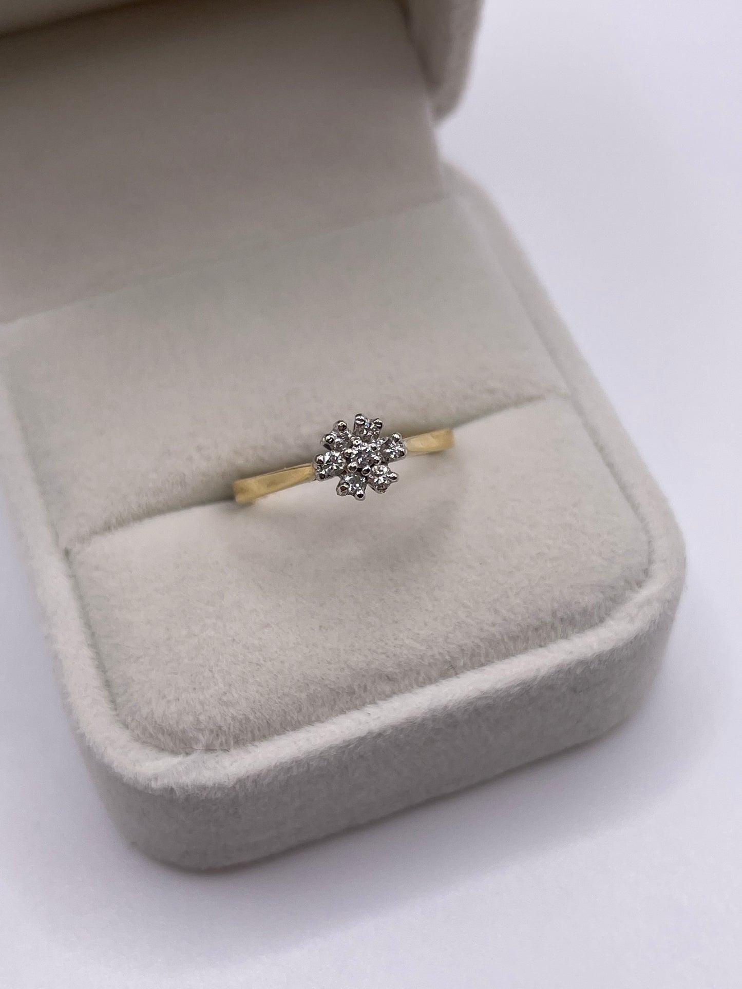 18ct gold diamond cluster ring