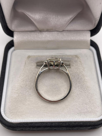 Silver topaz ring