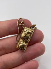 Load image into Gallery viewer, 9ct gold golf bag pendant
