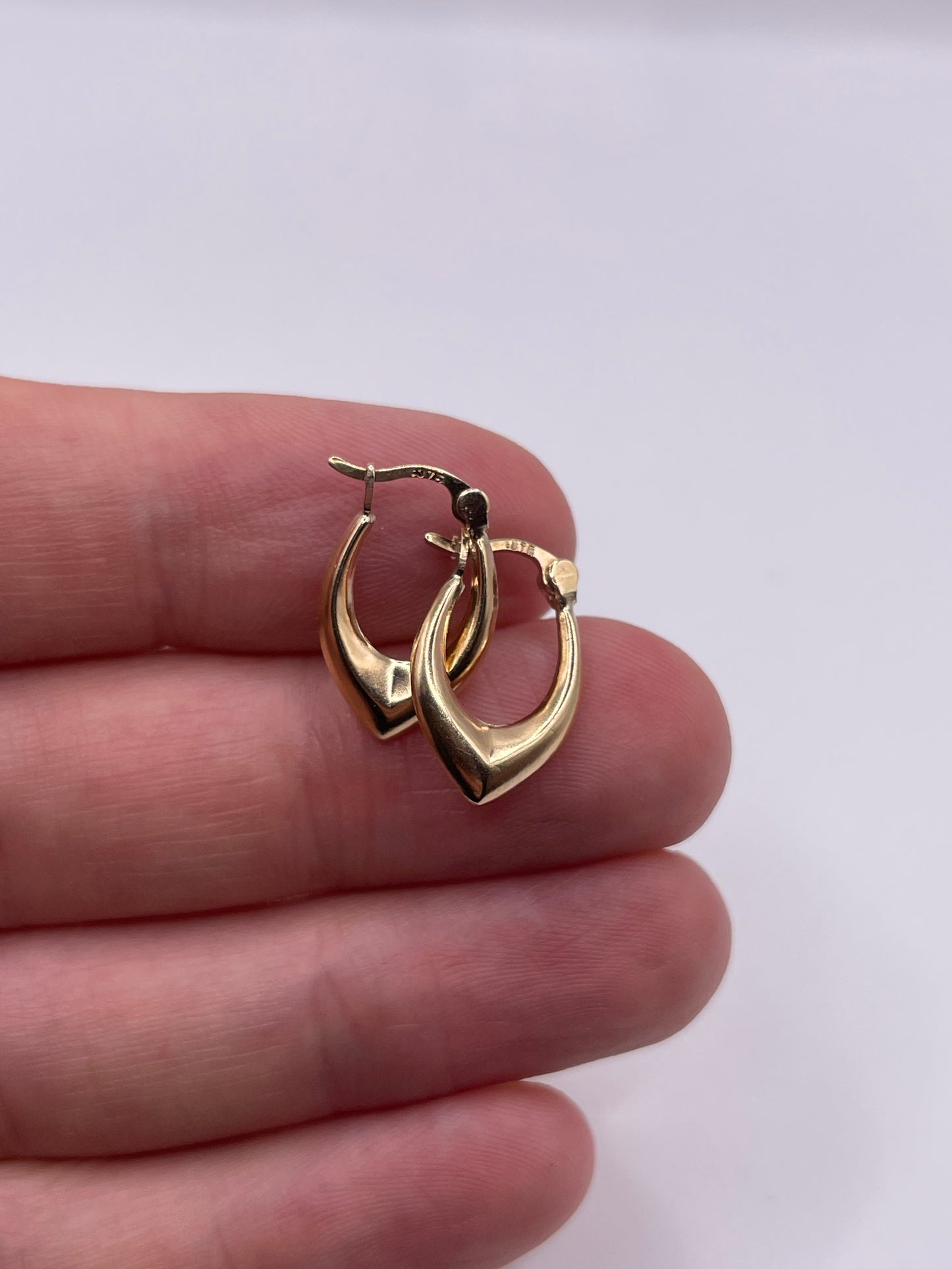 9ct gold creole earrings