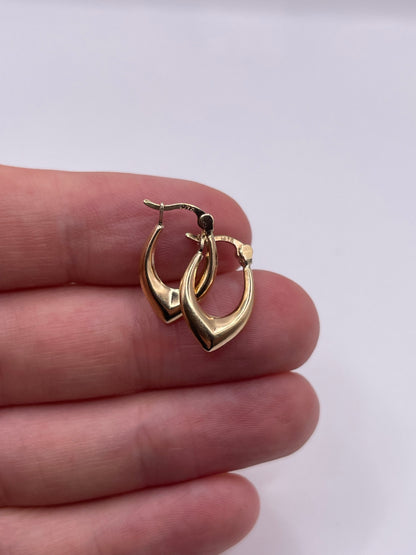 9ct gold creole earrings