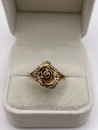 9ct gold rose ring