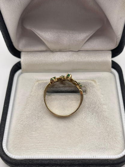 9ct gold emerald ring