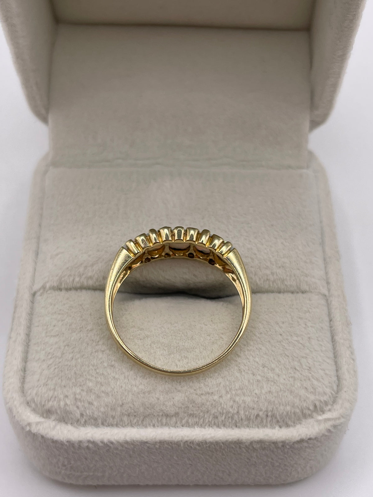 9ct gold opal and diamond ring