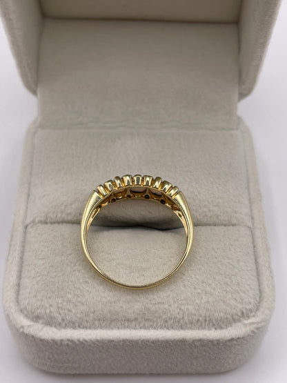 9ct gold opal and diamond ring
