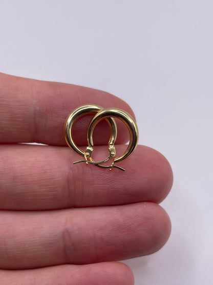 9ct gold creole earrings