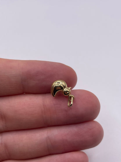 9ct gold enamelled duck charm