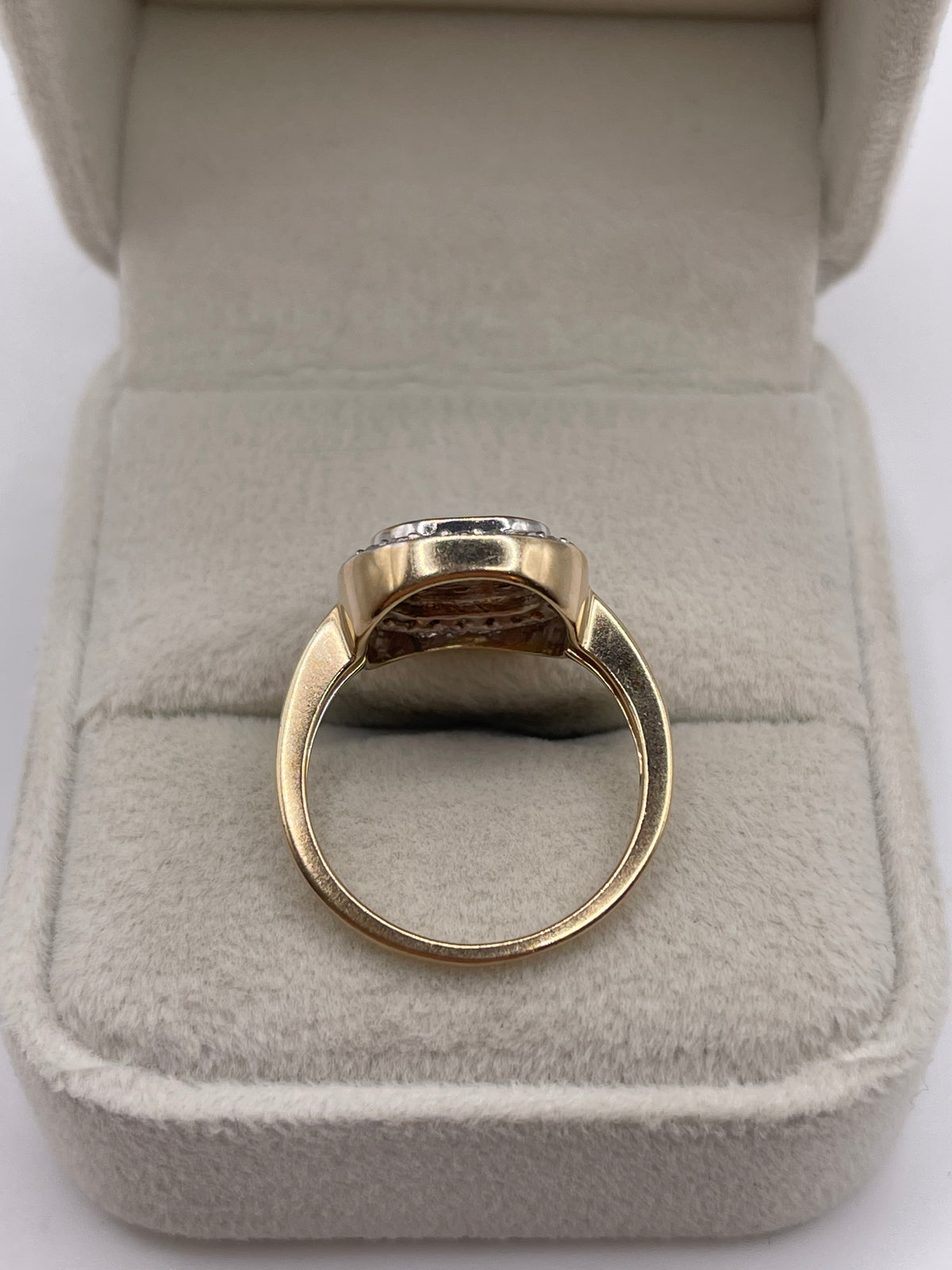 9ct gold diamond cluster ring