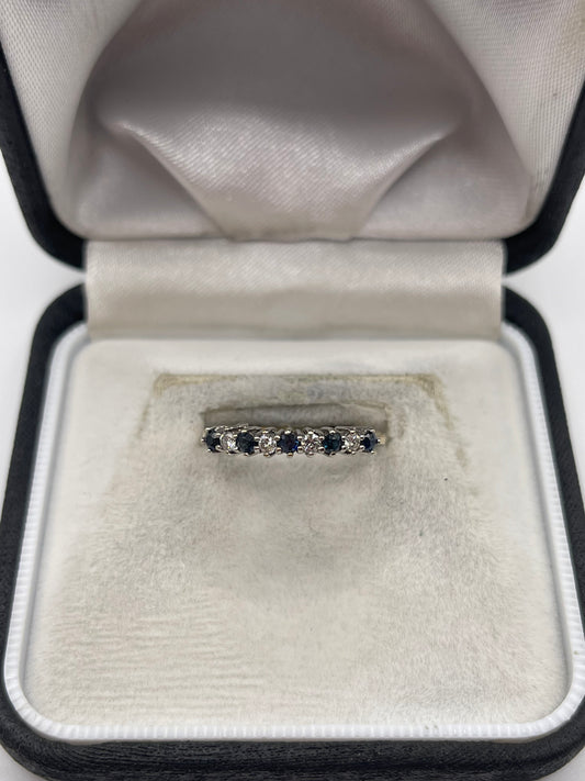 9ct gold sapphire and diamond ring