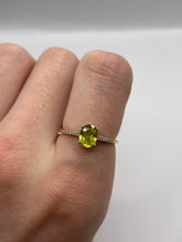 Load image into Gallery viewer, 9ct gold sphene and zircon ring
