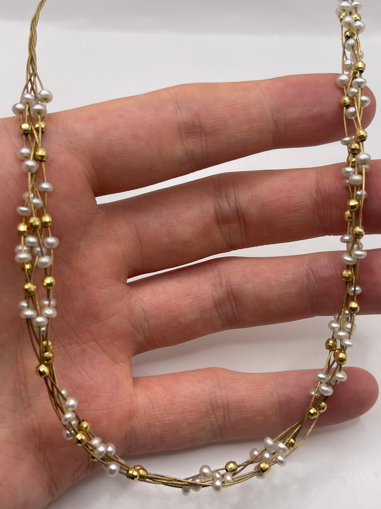 9ct gold pearl necklace