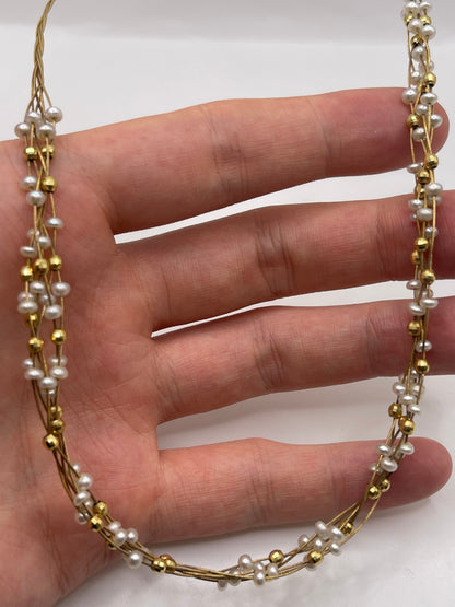 9ct gold pearl necklace