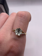 Load image into Gallery viewer, Glenn Lehrer 9ct gold green amethyst and diamond ring
