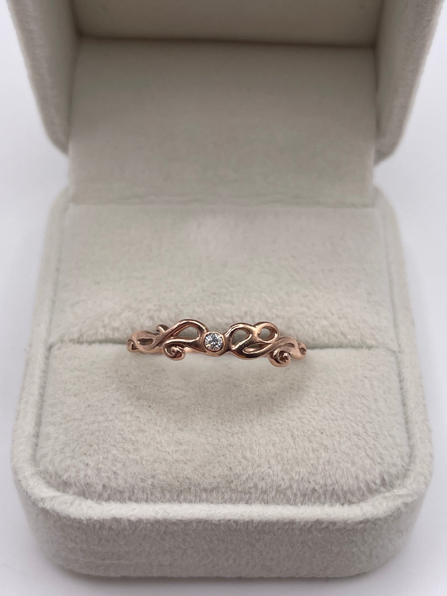 Clogau 9ct rose gold diamond ring