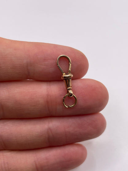 9ct rose gold dog clip 20