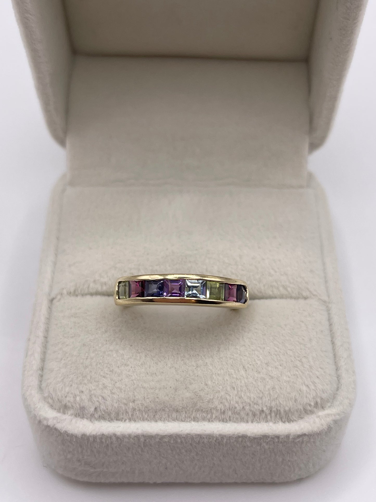 9ct gold multi gemstone ring