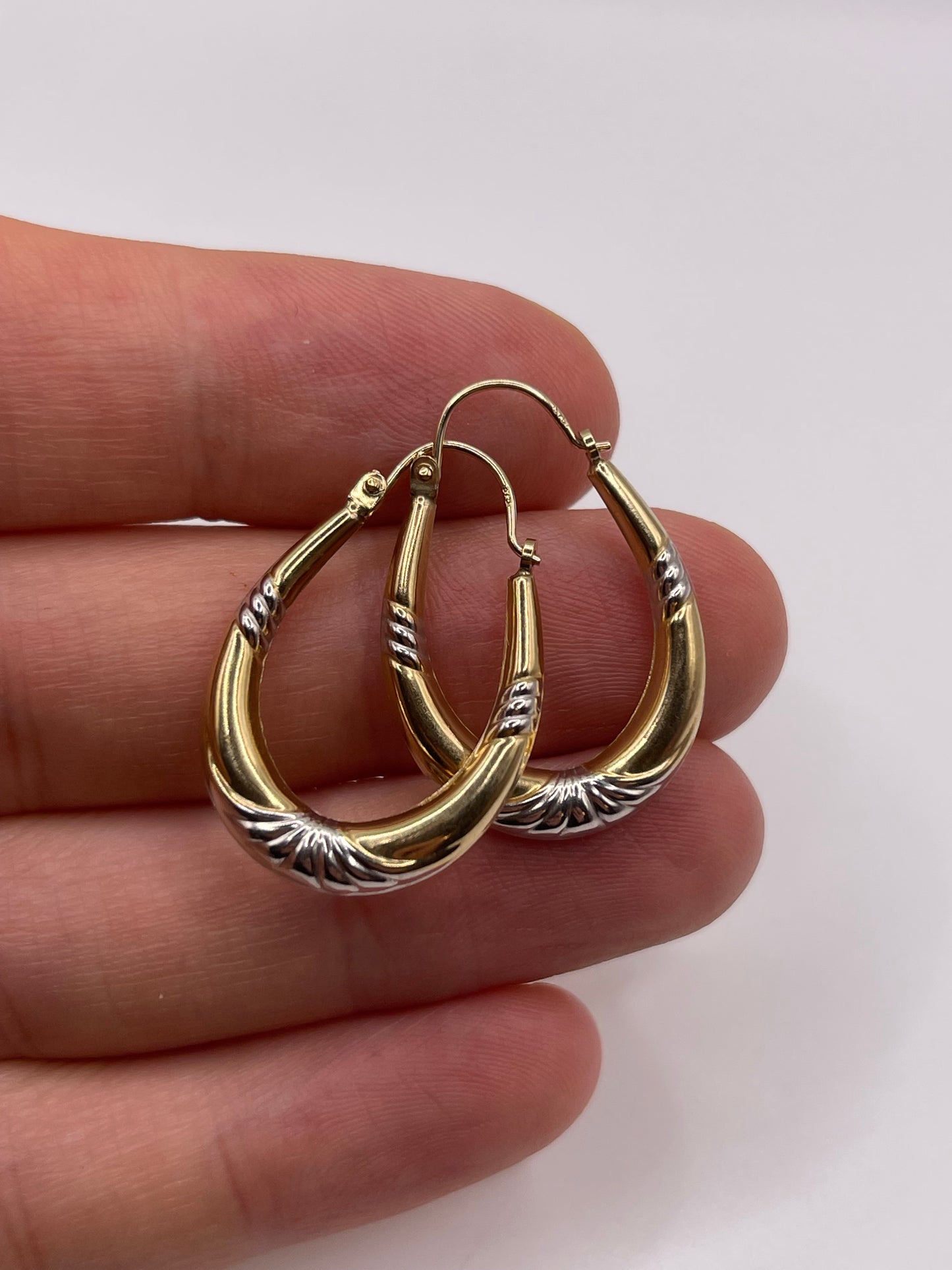9ct gold creole earrings