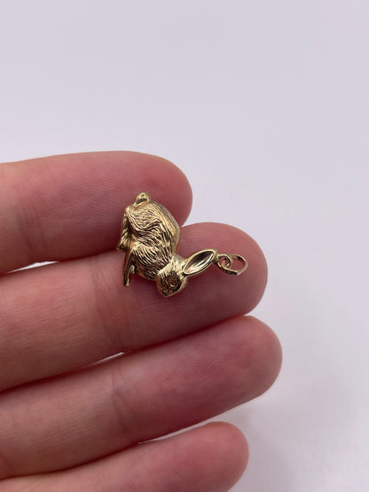 9ct gold rabbit charm