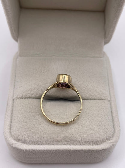 9ct gold amethyst ring