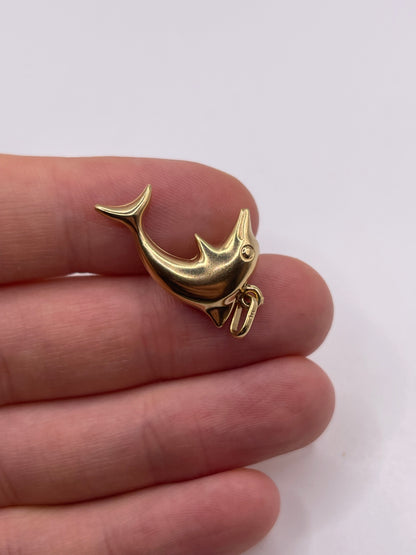 9ct gokd dolphin charm