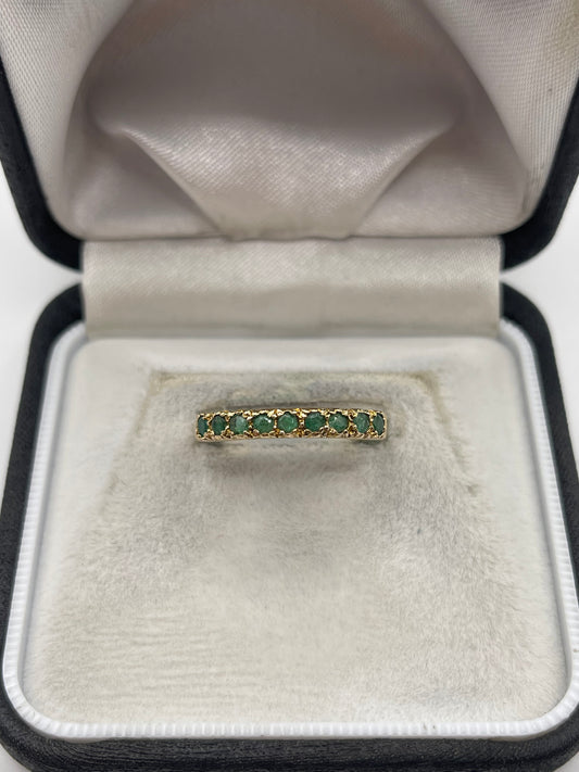 9ct gold emerald ring