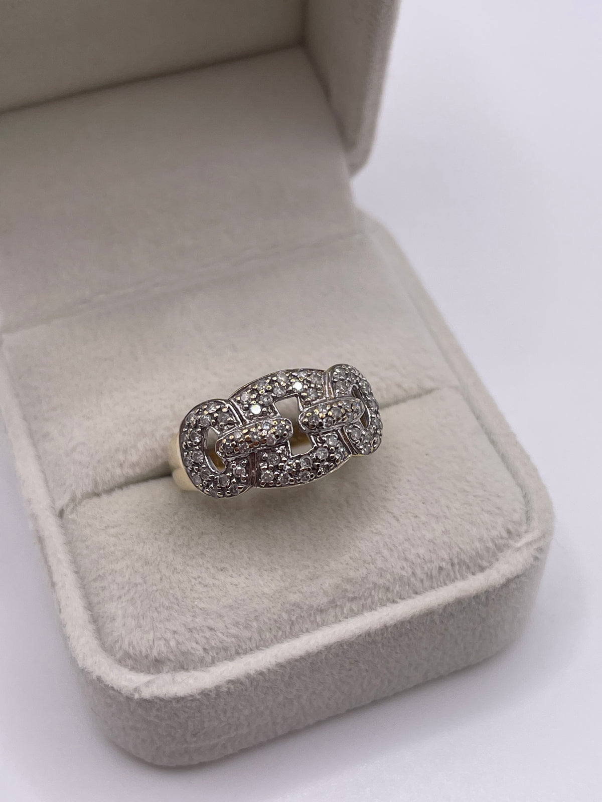9ct gold diamond cluster ring