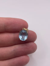 Load image into Gallery viewer, 9ct gold blue topaz pendant
