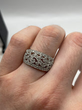Load image into Gallery viewer, 9ct white gold diamond cluster ring
