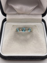 Load image into Gallery viewer, 9ct gold blue zircon ring
