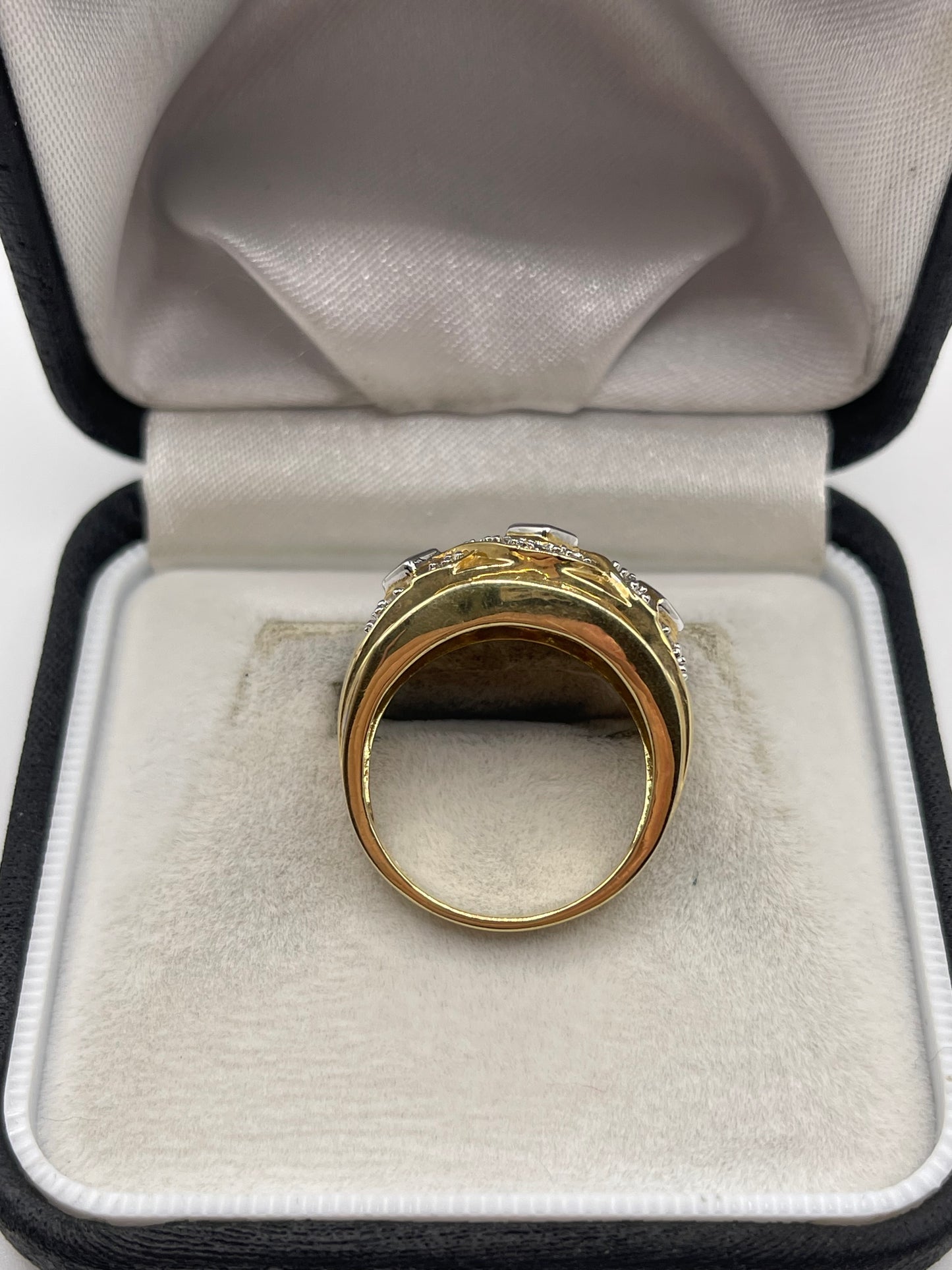14ct gold diamond cluster ring