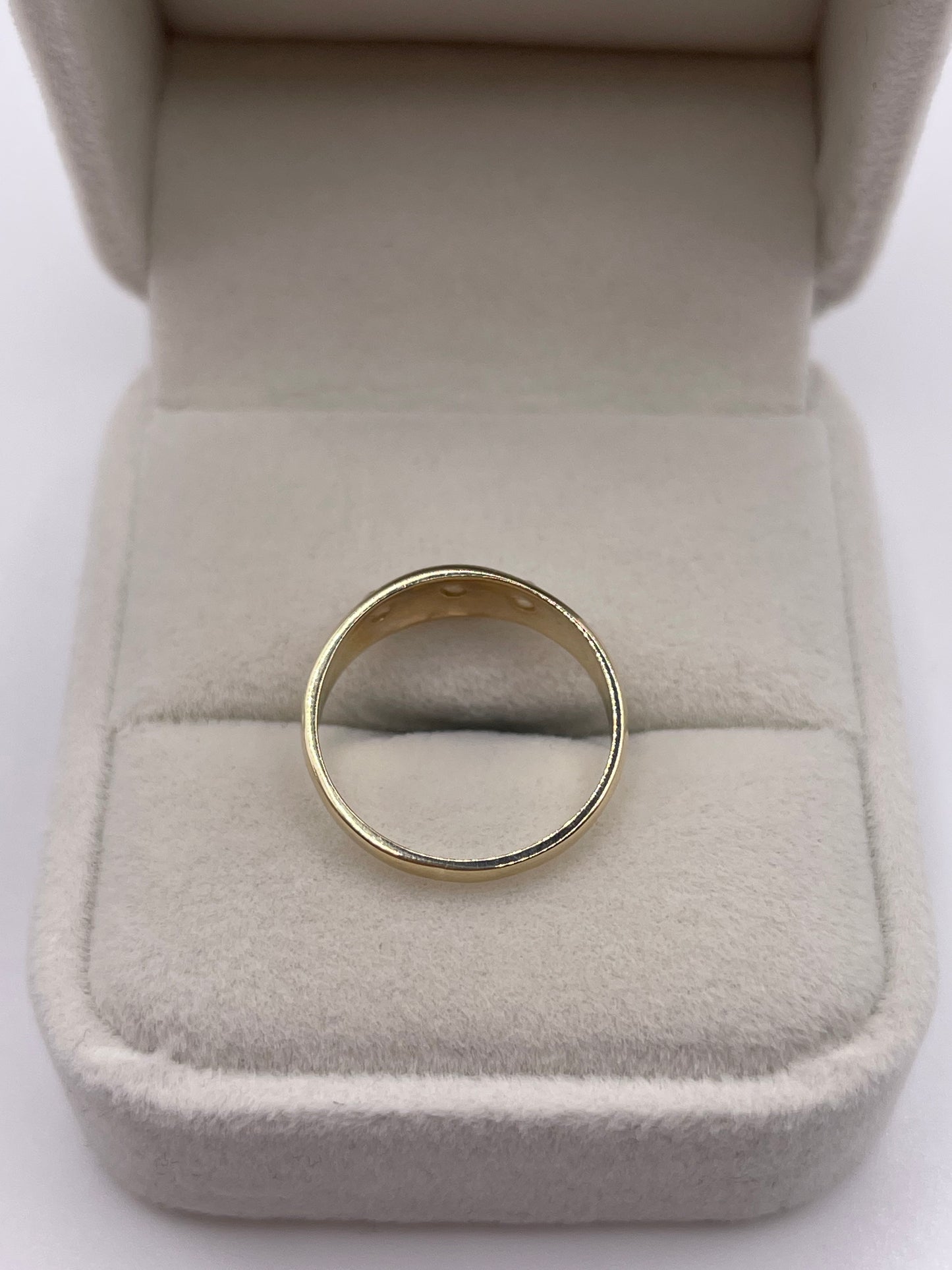 9ct gold pearl gypsy ring