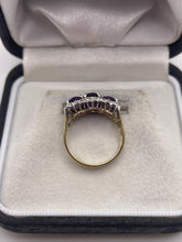 Load image into Gallery viewer, 9ct gold amethyst and diamond ring
