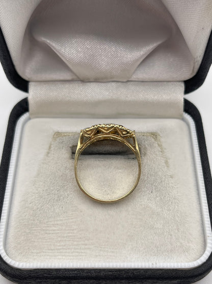 9ct gold opal and sapphire ring