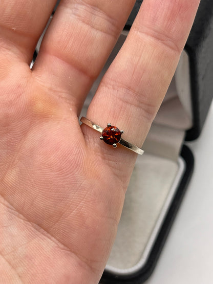 Silver topaz ring