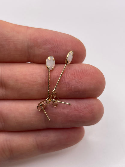 9ct gold opal earrings