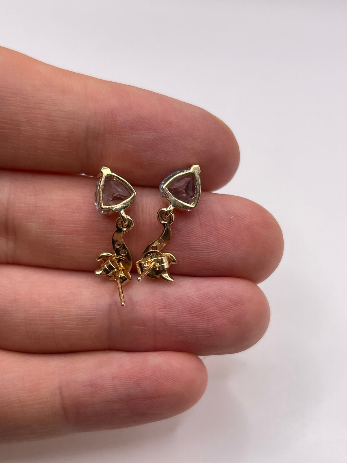 9ct gold topaz earrings