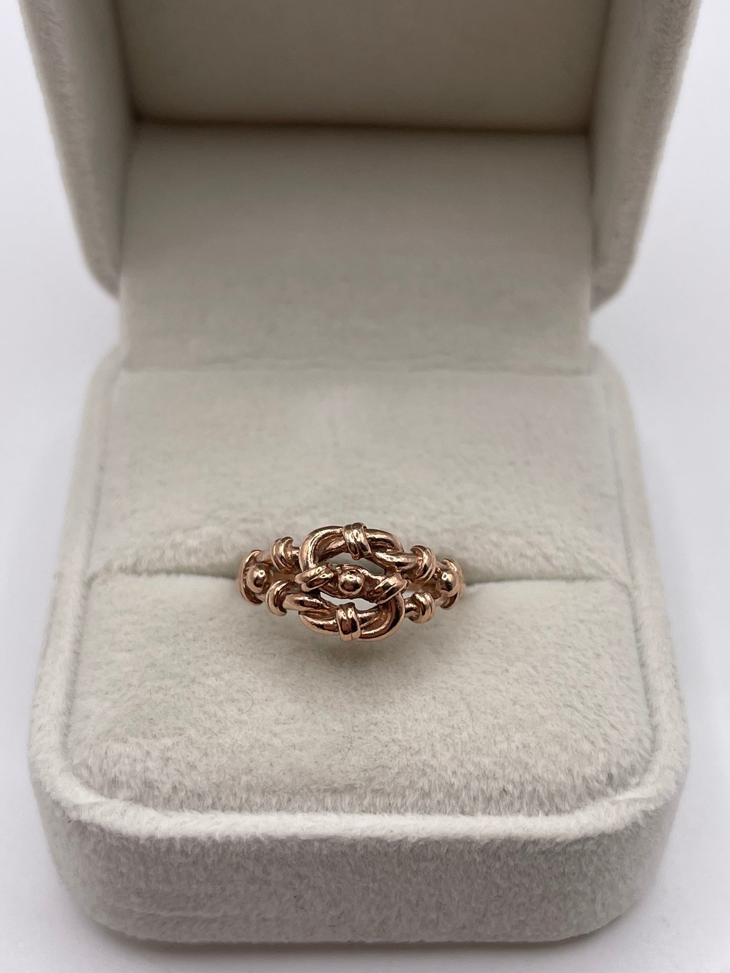 9ct rose gold knot ring