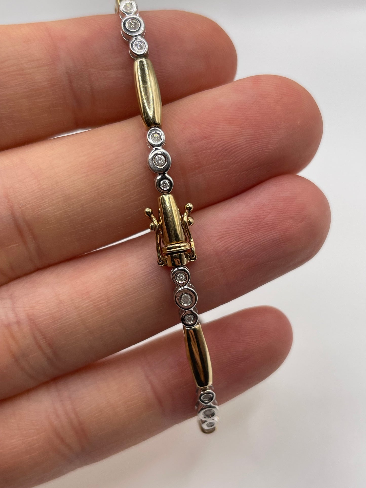 9ct gold diamond bracelet