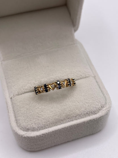 9ct gold sapphire and diamond ring