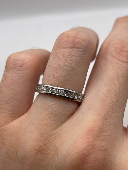 18ct white gold 3/4 diamond eternity ring