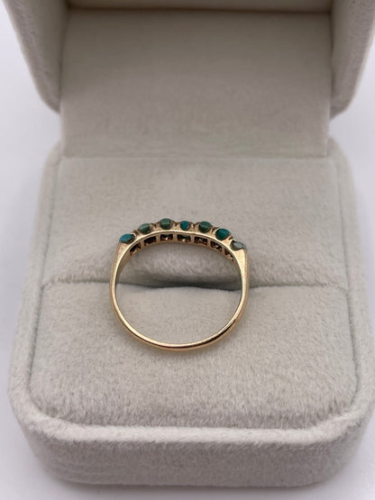 9ct gold turquoise ring
