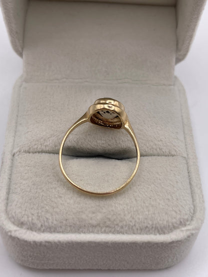 9ct gold Smokey quartz ring