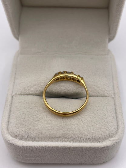 18ct gold rose cut diamond ring